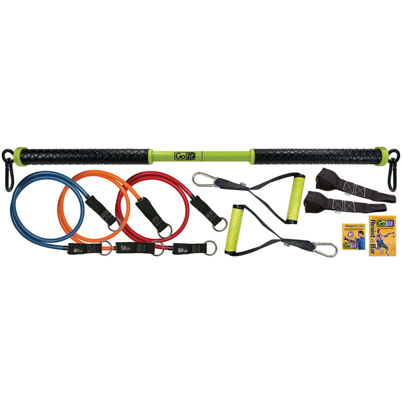 Resist-a-Bar Gym Kit - the Resist-a-Bar with Resistance Tubes and Accessories