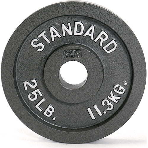 CAP Barbell Gray Olympic Cast Iron Weight Plate, 45 lb