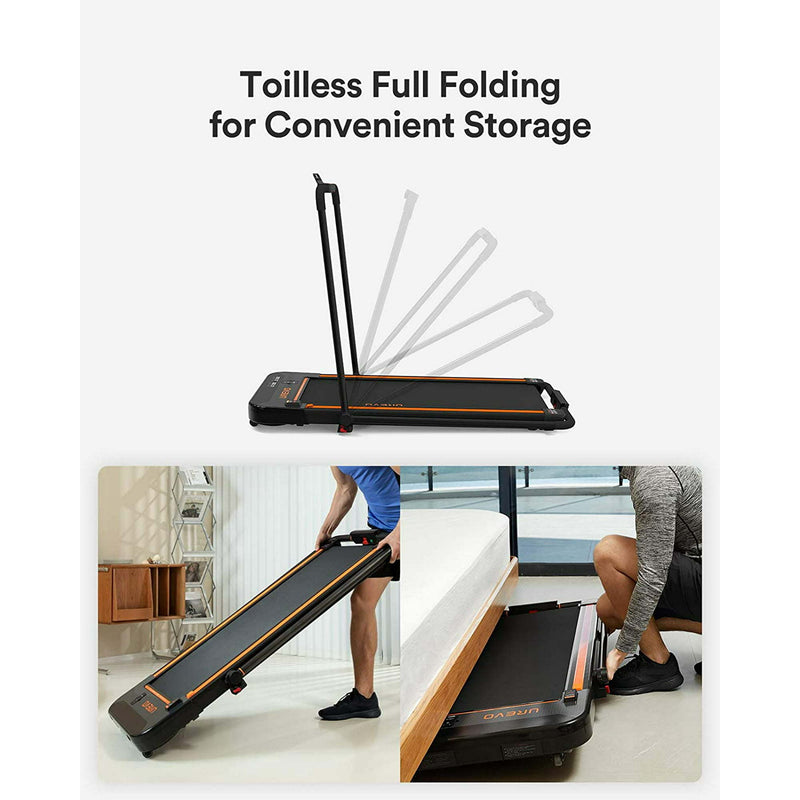 2 in 1 Under Desks Treadmill, Walking Pad Folding Treadmill