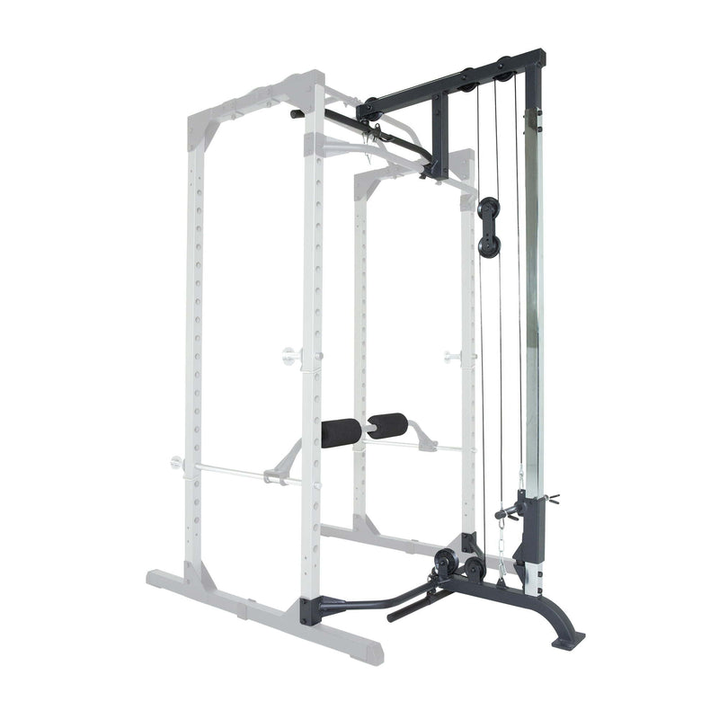 PROGEAR 310 Olympic Lat Pull Down and Low Row Cable Attachment for Progear 1600 Ultra Strength 800lb Weight Capacity Squat Stand Power Rack Cage with Lock-in J-Hooks