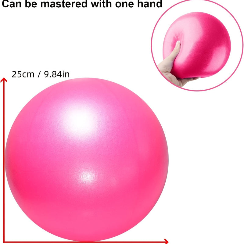 Mini Exercise Pilates Yoga Balls Small Bender For Home Stability Squishy Training Physical Therapy Improves Balance With Inflatable Straw 9.8 Inch