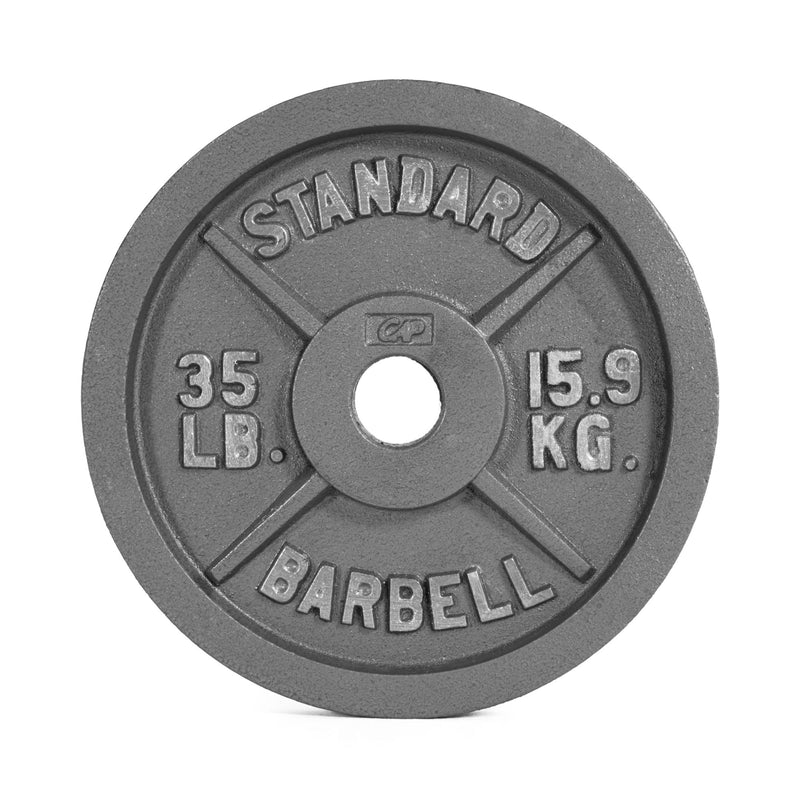 CAP Barbell Gray Olympic Cast Iron Weight Plate, 45 lb