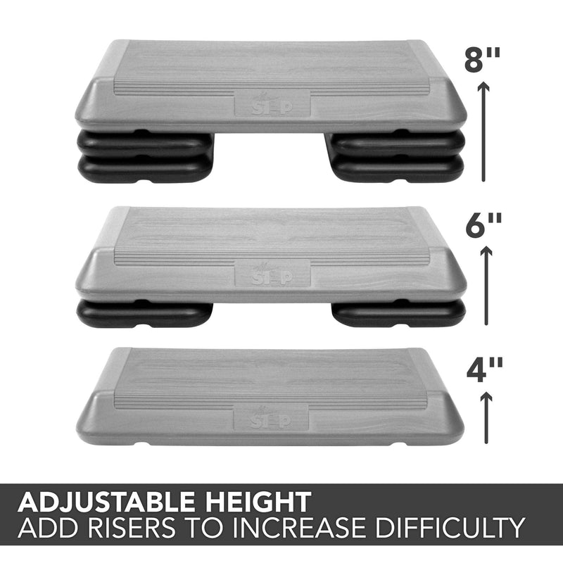 Original Aerobic Platform – Circuit Size Grey Aerobic Platform and Four Original Black Risers Included