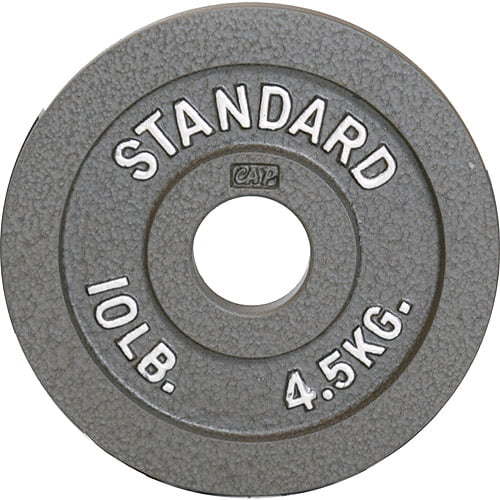 CAP Barbell Gray Olympic Cast Iron Weight Plate, 45 lb