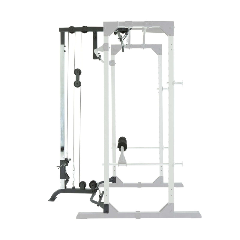 PROGEAR 310 Olympic Lat Pull Down and Low Row Cable Attachment for Progear 1600 Ultra Strength 800lb Weight Capacity Squat Stand Power Rack Cage with Lock-in J-Hooks